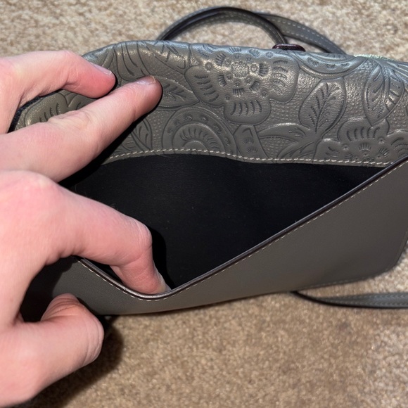 Coach Foldover Crossbody Clutch with Metal Tea Rose Tooling - Picture 11 of 13